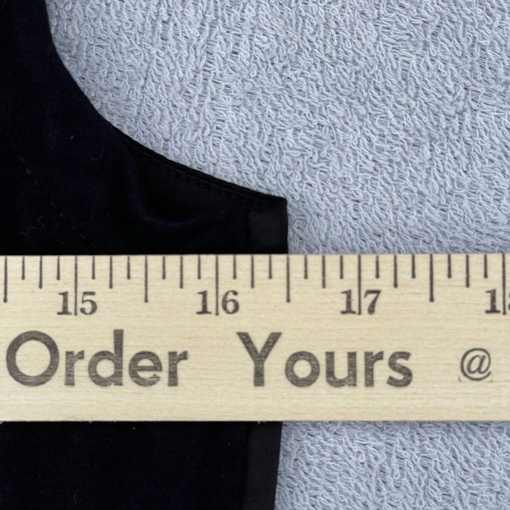 DKNY Sleeveless Tank Top Women's Size XS Silky Black Bodycon Y2K Business - Picture 9 of 14